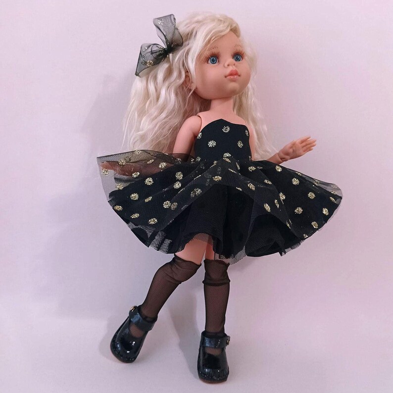Handmade Sparkle Party Dress Set for 13" Dolls: Fits Paola Reina, Wellie Wishers & more image 3