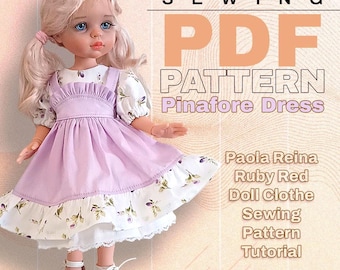 Doll Pinafore Dress Sewing Pattern: 13" Dolls (PDF Pattern)