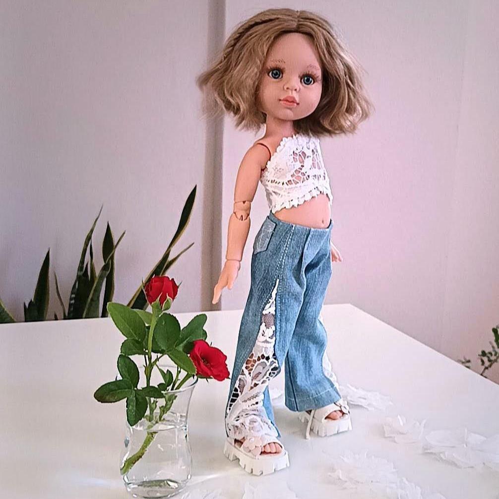 ハンドメイドドール用衣装：ディテール入りズボン＆トップス - 13