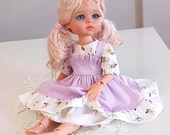 Handmade Pinafore Dress for 13" Dolls: Paola Reina, Glitter Girl, Wellie Wishers