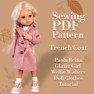 Naaipatroon pop-trenchcoat: 13-inch poppen, eenvoudig zelf te maken (pdf-patroon)