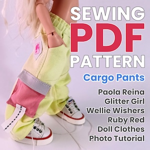 Handcrafted Sewing Cargohose Patterns for Paola Reina Dolls, Unique, Easy-to-Follow Designs for DIY Clothing
