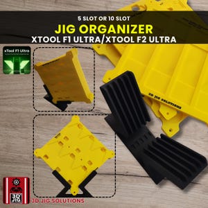 xTool F1 Ultra Jig Holder | Laser Engraving Fixture Organizer | 5 or 10 Slot Desktop Storage | F2 Ultra Compatible