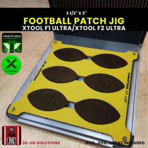 xTool F1 Ultra & F2 Ultra Football Leather Hat Patch Laser Engraving Jig