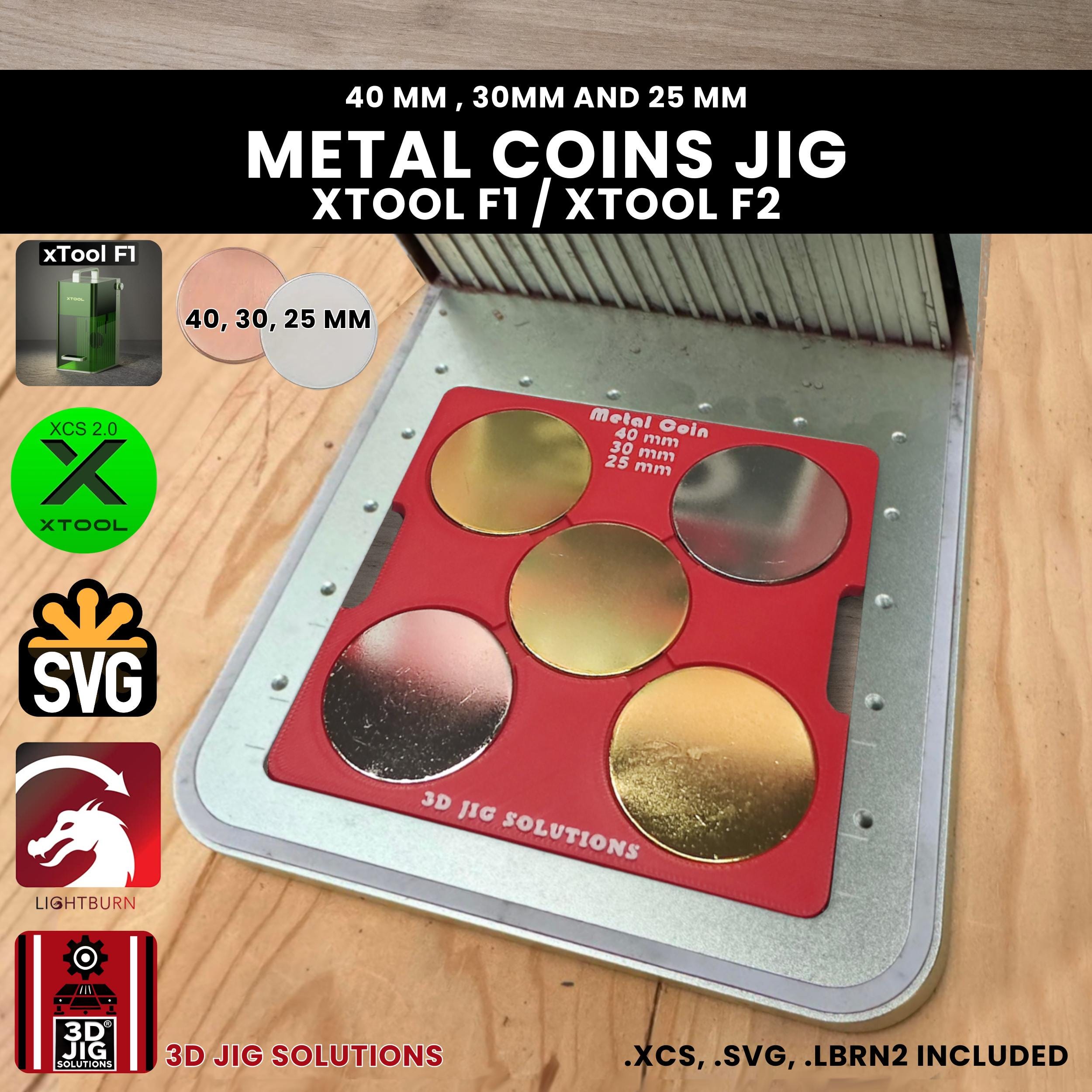 Xtool F1 & F2 Coin Laser Engraving Jig: Round Tags, Pendants | 3