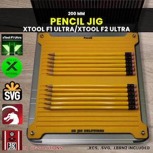 xTool F1 Ultra Laser Jig | Pencil Laser Engraving Jig | Hexagon Laserable School Pencil Alignment Fixture, xTool F2 Ultra Compatible