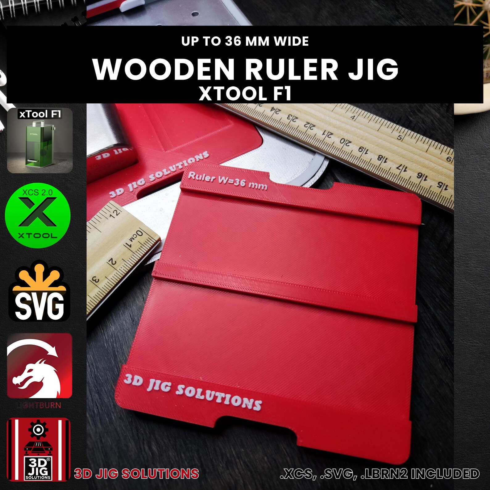 Xtool F1 & F2 Wood Ruler Laser Engraving Jig - Etsy