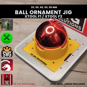 xTooling F1 & F2 Ball Ornament Gravierschablone | Weihnachtskugel Laser-Befestigung | Verschiedene Größen