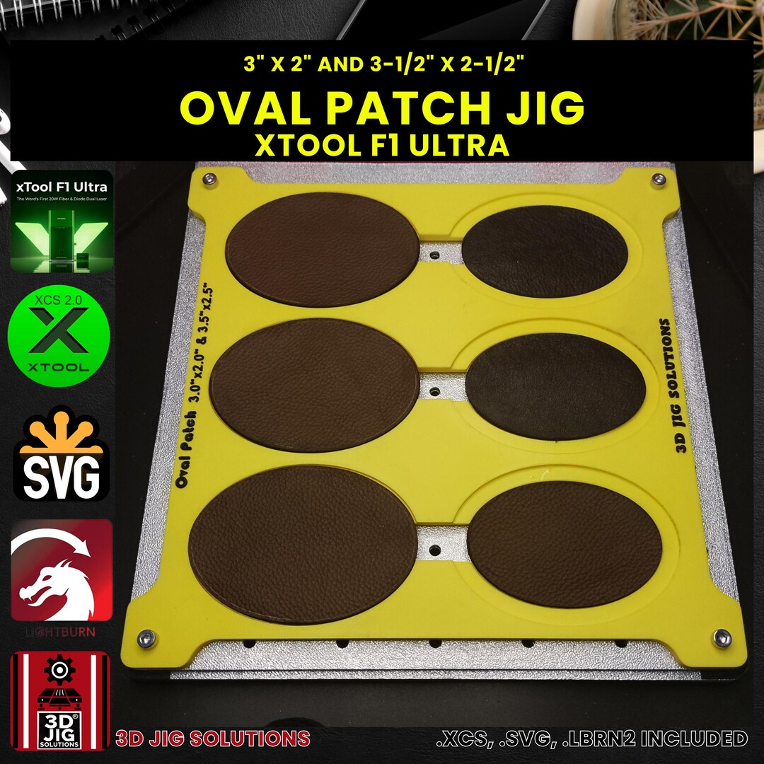 Xtool F1 Ultra Hat Patch Jig | Laser Engraving Jig-oval Leather Hat ...
