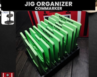 ComMarker Jig Organizer | Laser Engraving Fixture Holder | 10 Slots (110x10mm Each)
