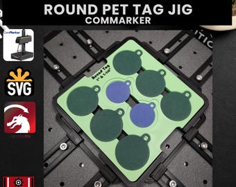 ComMarker Round Pet Tag Laser Engraving Jig: Fits 2 Sizes