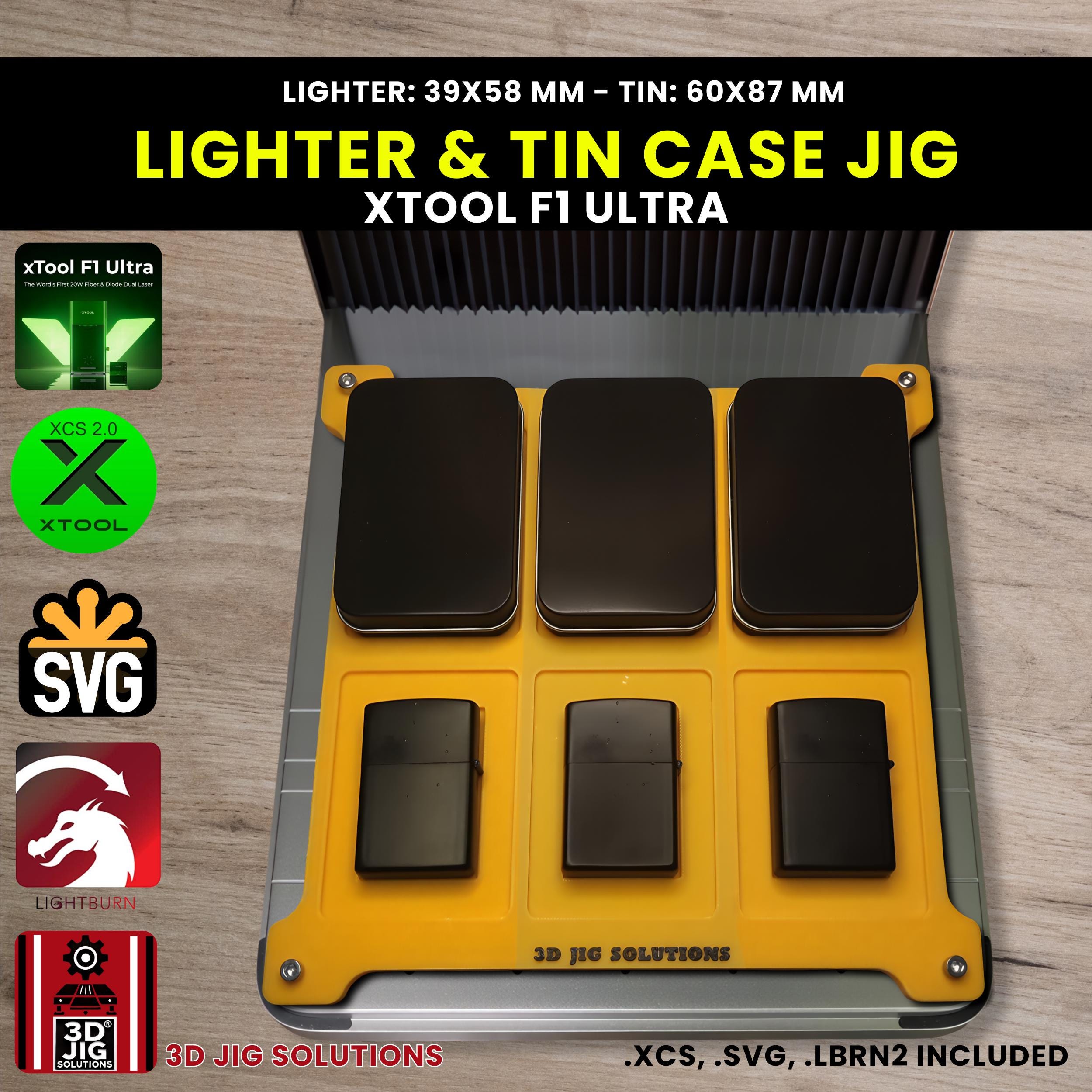 Xtool F1 Ultra & F2 Ultra Lighter Laser Engraving Jig: Zippo Flip