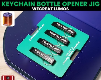 WeCreat Lumos Jig: Keychain Bottle Opener Laser Engraving Fixture | Slide Extension Option