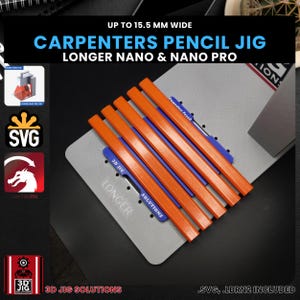 Carpenter Pencil Laser Engraving Jig: Longer Nano Pro