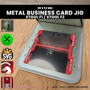 xTool F1 & F2 Metal Business Card Laser Engraving Jig