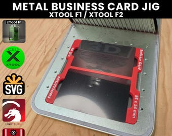xTool F1 & F2 Metal Business Card Laser Engraving Jig
