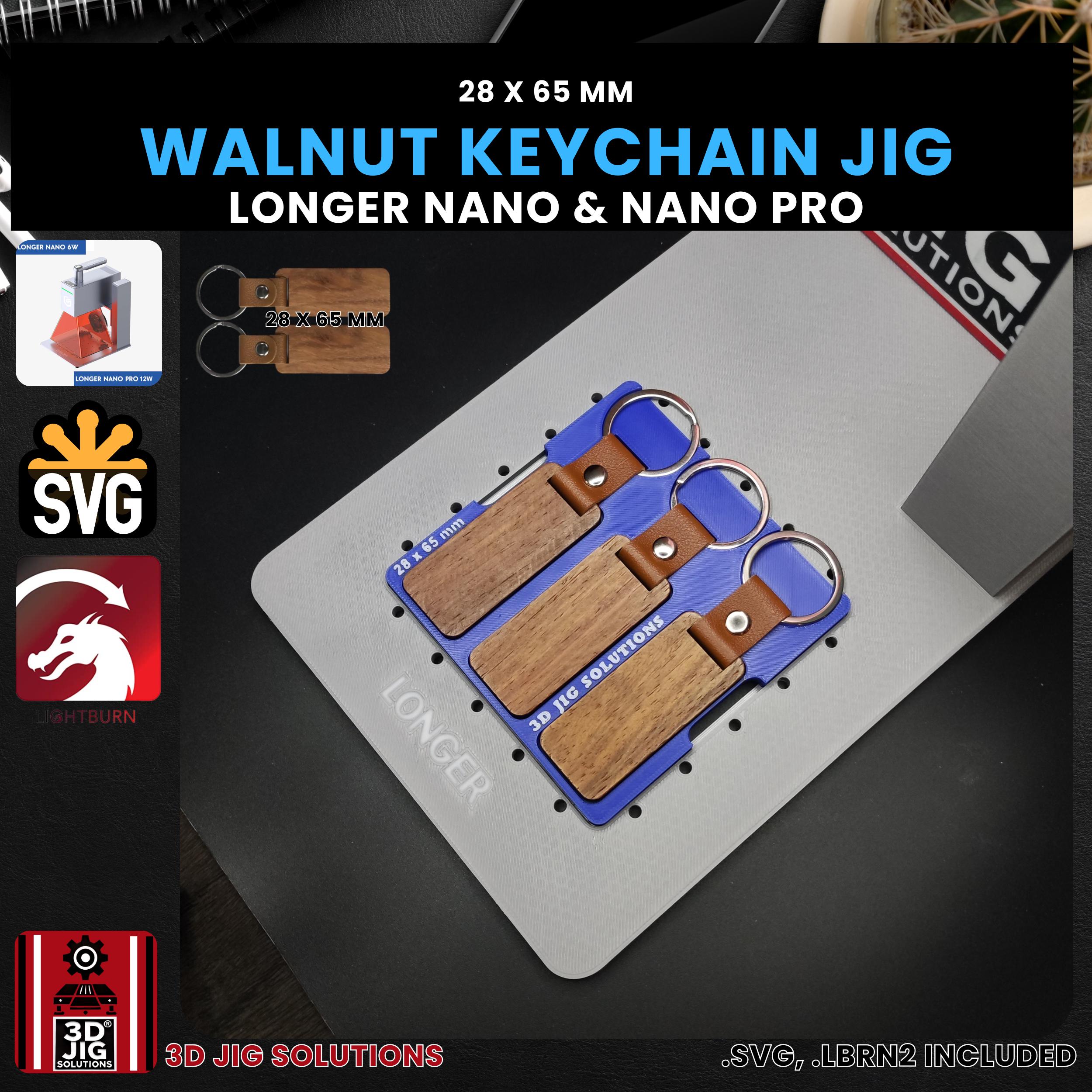 Plantilla de grabado láser para llaveros de nogal: Longer Nano Pro, image size:2500x2500