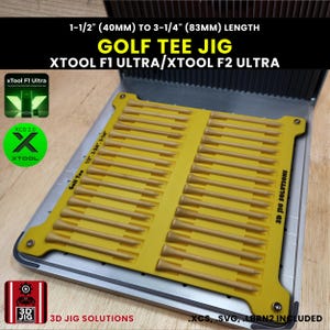 Gabarit de gravure laser pour tees de golf xTool F1 Ultra et F2 Ultra : Convient à toutes les tailles