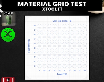 Prueba de materiales xTool F1 / Prueba de grabado y corte para láser IR y de luz azul - XCS