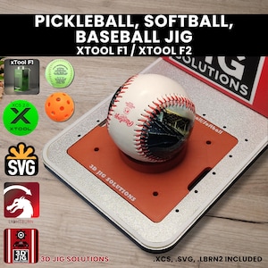 xTool F1 & F2 Baseball lasergraveringsjigg | Pickleball, softboll och tennis