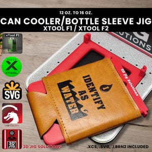 xTool F1 & F2 Can Cooler Engraving Jig | Bottle Sleeve Alignment Fixture | Standard or Slim
