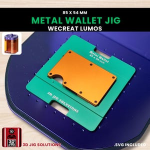 WeCreat Lumos Metal Wallet Laser Engraving Jig: Ridge & RFID Wallets + SVG File