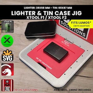 xTool F1 & F2 Lighter Laser Engraving Jig: Zippo Flip Top Style