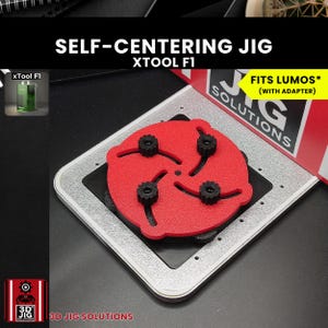 xTool F1 Self-Centering Jig | Adjustable Positioning Tool for Precision Laser Engraving Alignment | Fits Various Objects