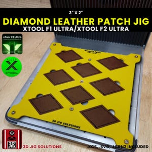 xTool F1 Ultra & F2 Ultra Lasergravurvorrichtung für Leder-Hutaufnäher | Diamantförmiges Kunstleder