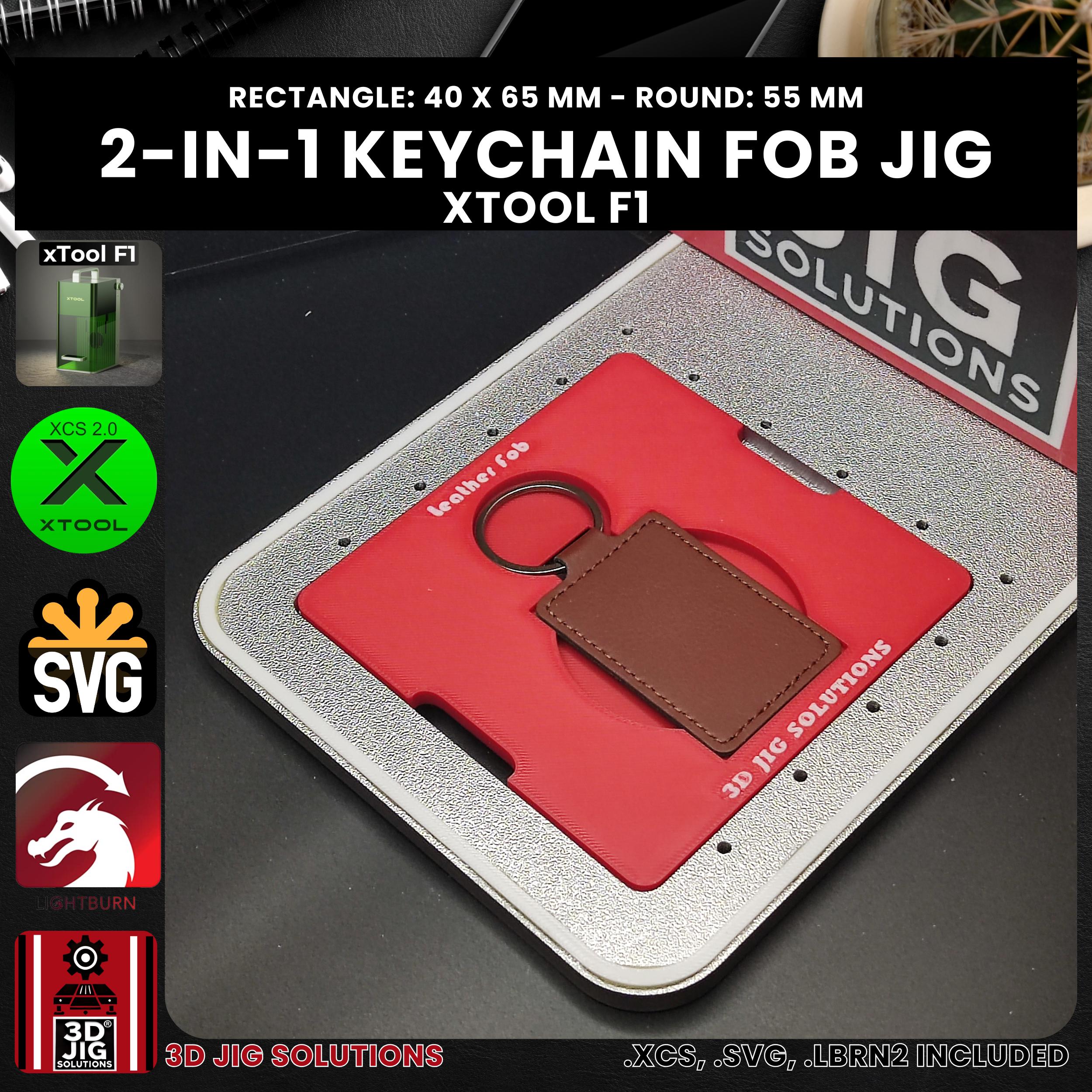 Xtool F1 & F2 Leather Keychain Laser Engraving Jig: Round or