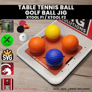 Plantilla de grabado láser para pelotas de golf xTool F1 y F2: Dispositivo de alineación para pelotas de tenis de mesa