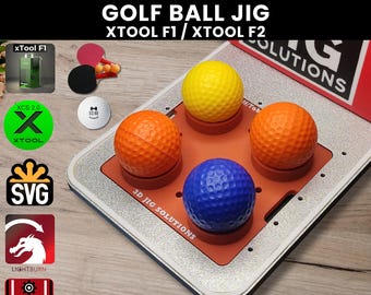 xTool F1 & F2 Golf Ball Laser Engraving Jig: Table Tennis Ball Alignment Fixture