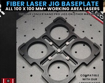 Fiber Laser Jig Baseplate: 100x100mm Adapter, Compatible with our Nano Pro Jigs