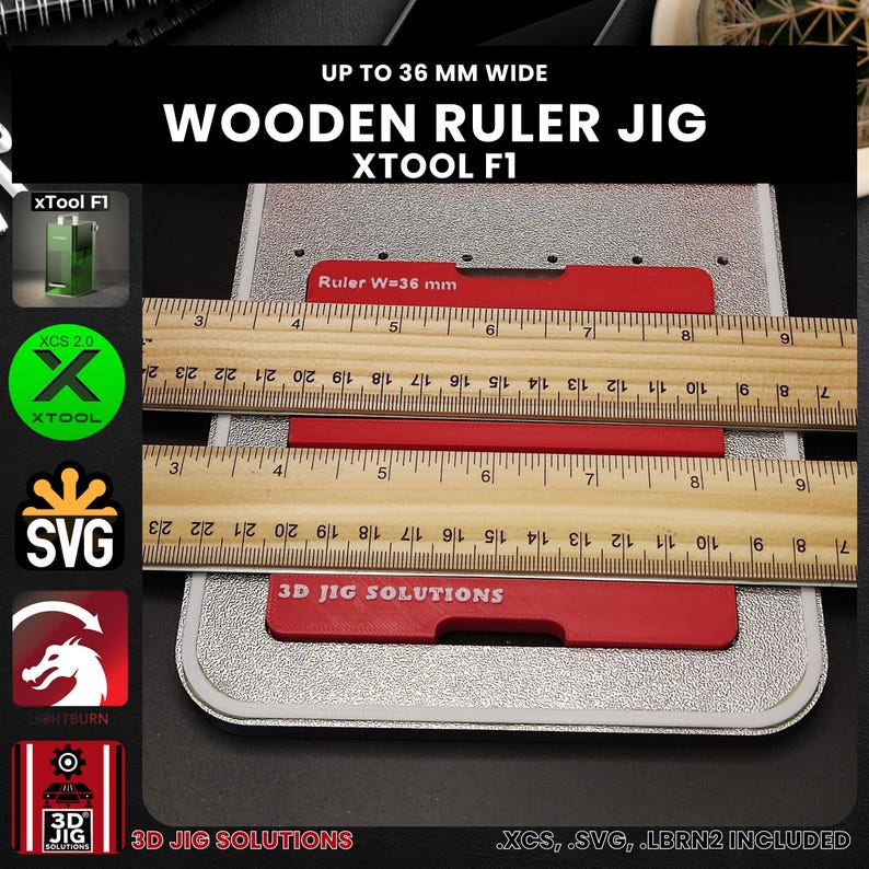 Xtool F1 & F2 Wood Ruler Laser Engraving Jig - Etsy
