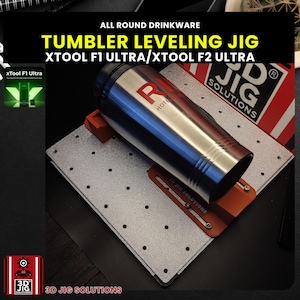 xTool F1 Ultra Tumbler Leveling Jig | Laser Engraving Jig for Round Drinkware, Level Mugs, Wine Glass, Cups, Shots, Stanley, Yeti, F2 Ultra