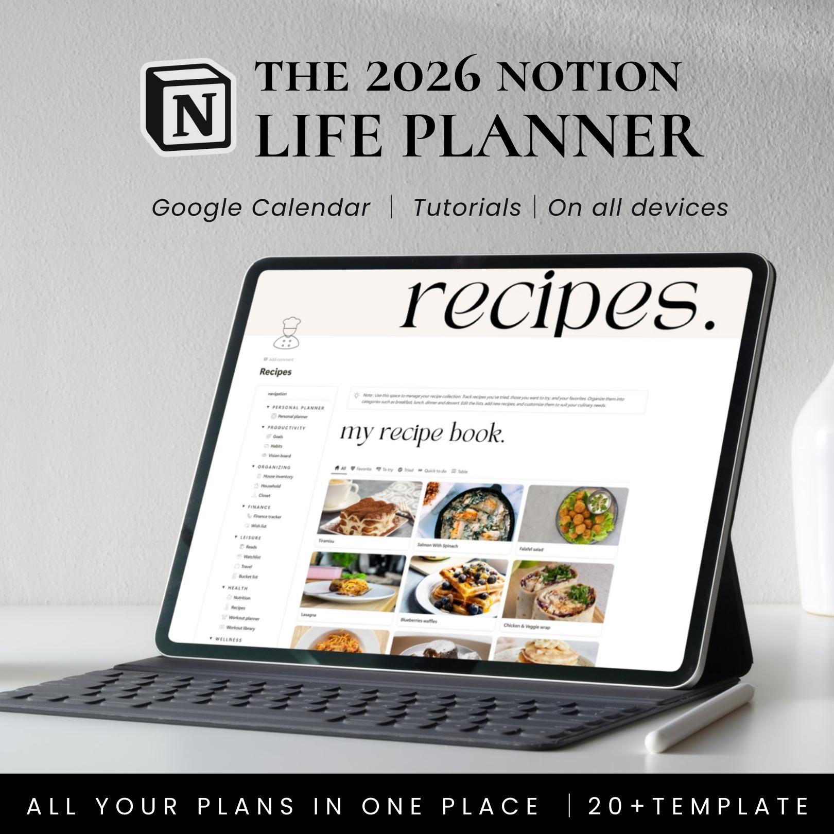 2026 Ultimate Life Planner Notion Template Digital Organizer for Productivity, Goals & Planning