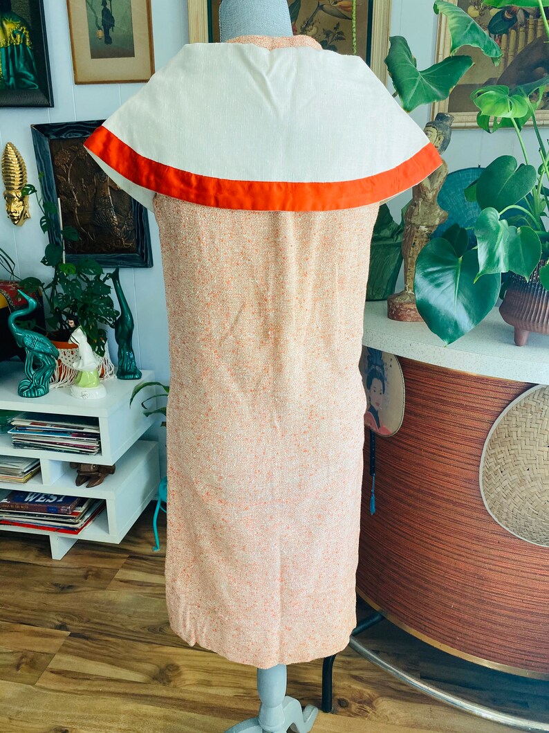 Sale Vintage Orange and White 50's I Love Lucy Style Dress image 5