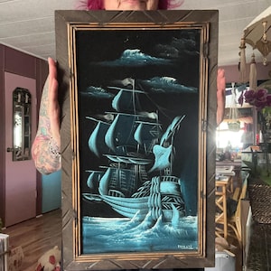 70's Velvet Painting - Etsy