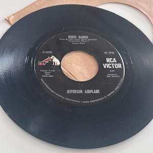 Vintage Vinyl - Jefferson Airplane - White Rabbit, Plastic Fantastic Lover single - 1967