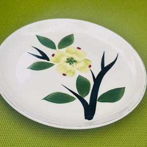 Vintage 1940s–50s Stetson Pottery Dixie Dogwood Joni Bowl - Hand Painted Mid-Century Beauty!