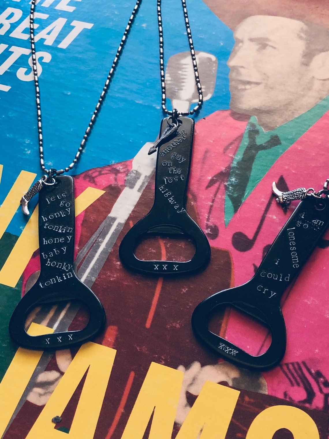 Custom Metal Stamped Hank Williams Senior Bottle Opener Etsy