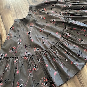 Vintage 1950s- Novelty Print Serenade Skirt - A Whimsical Melody in Fabric!  Size L