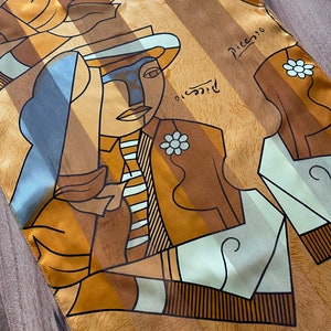 Vintage Picasso Scarf - Retro 1980&#39;s