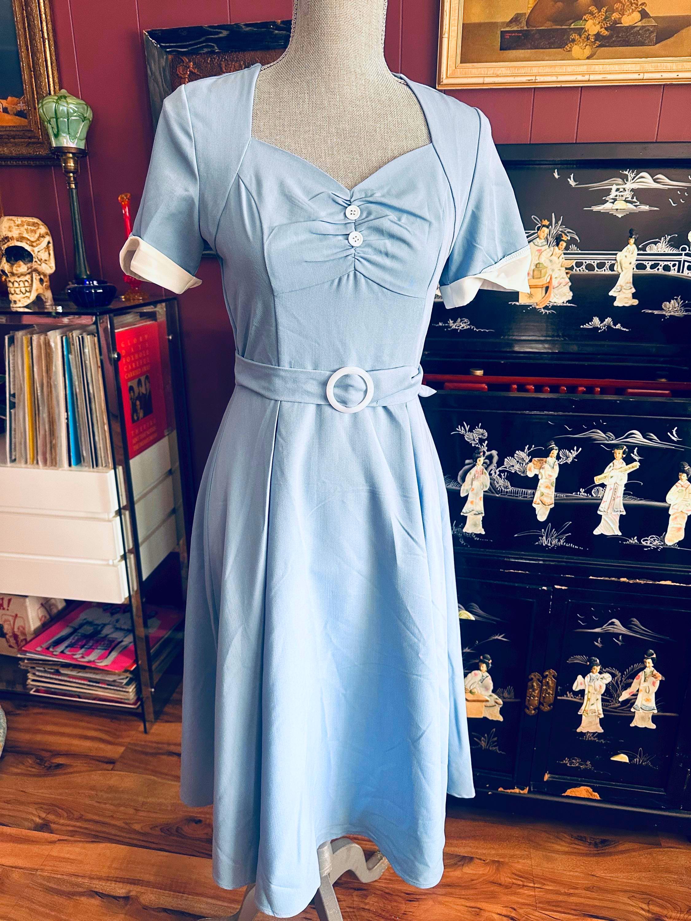 Blue Swing Dress - Etsy