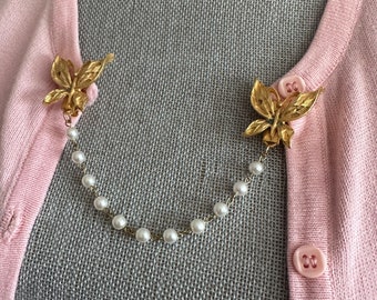 Butterly Sweater Clip - 1950's - 1960's Vintage