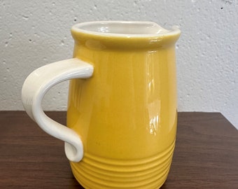 Vintage Mikasa Yellow and White Banded Creamer C8300 Japan