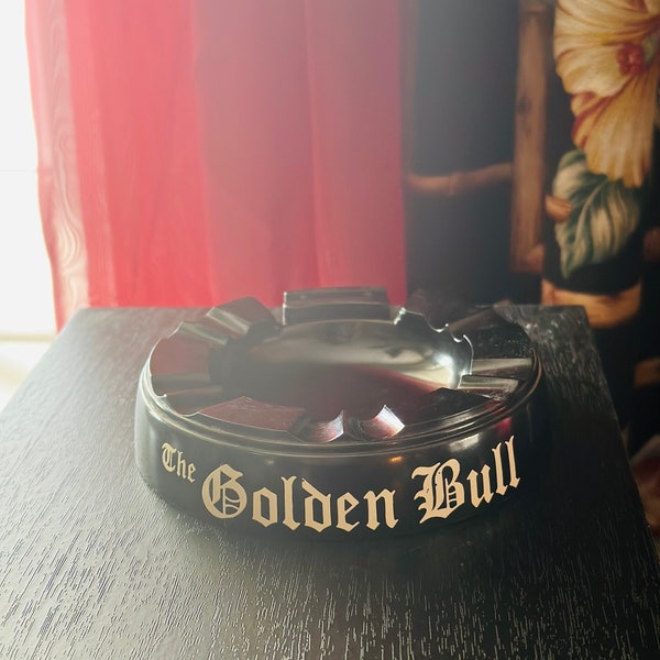 Vintage The Golden Bull Melamine Ashtray - Santa Monica