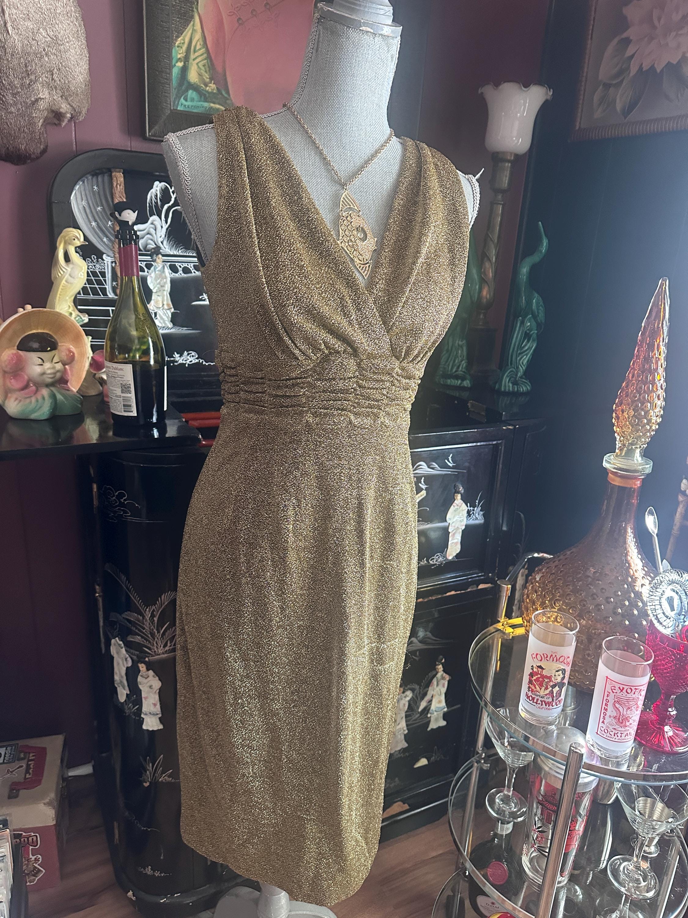 green emerald velvet dress Embellished A-Line Mini Dress in Gold - 4 / Regular main image 1
