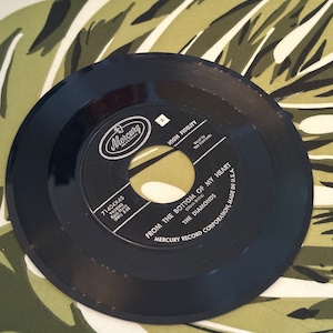 Vintage Diamonds 45 Vinyl - She Say and From the Bottom of My Heart - DooWop