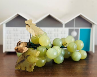 Vintage Mid-Century Green Jade Grapes - Table Decoration